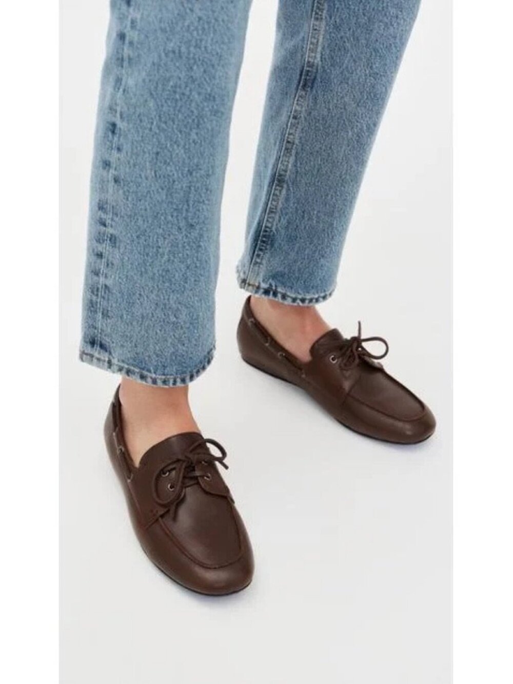 New Vince Marin Boat Shoe Brown Leather Sz 10